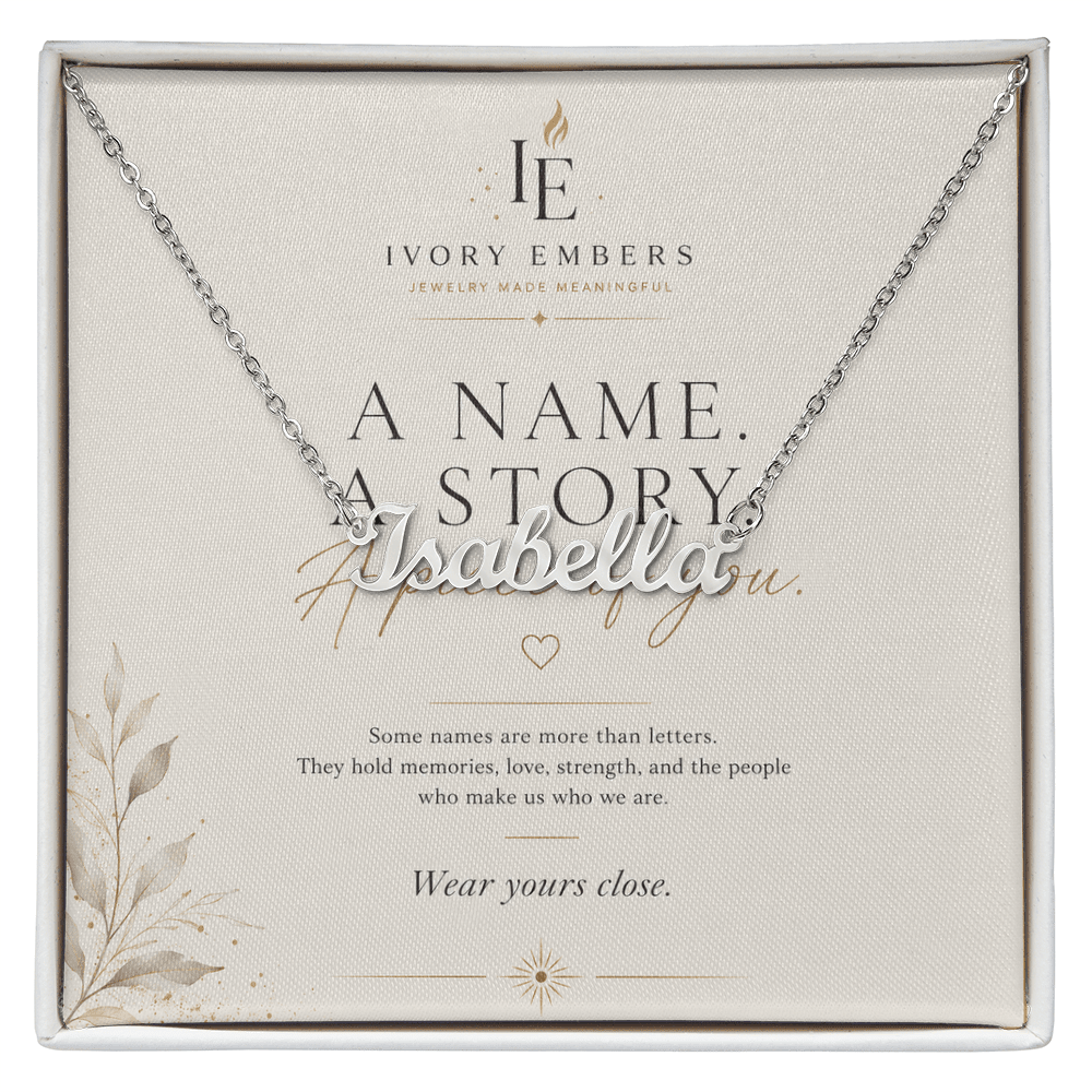 The Signature Name Necklace - Ivory Embers