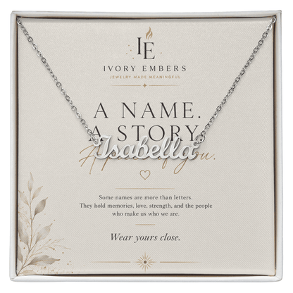 The Signature Name Necklace - Ivory Embers
