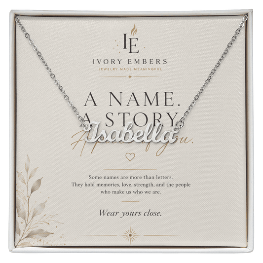 The Signature Name Necklace - Ivory Embers