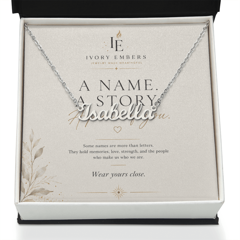 The Signature Name Necklace - Ivory Embers
