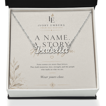 The Signature Name Necklace - Ivory Embers