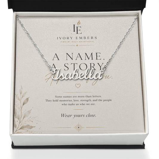 The Signature Name Necklace - Ivory Embers