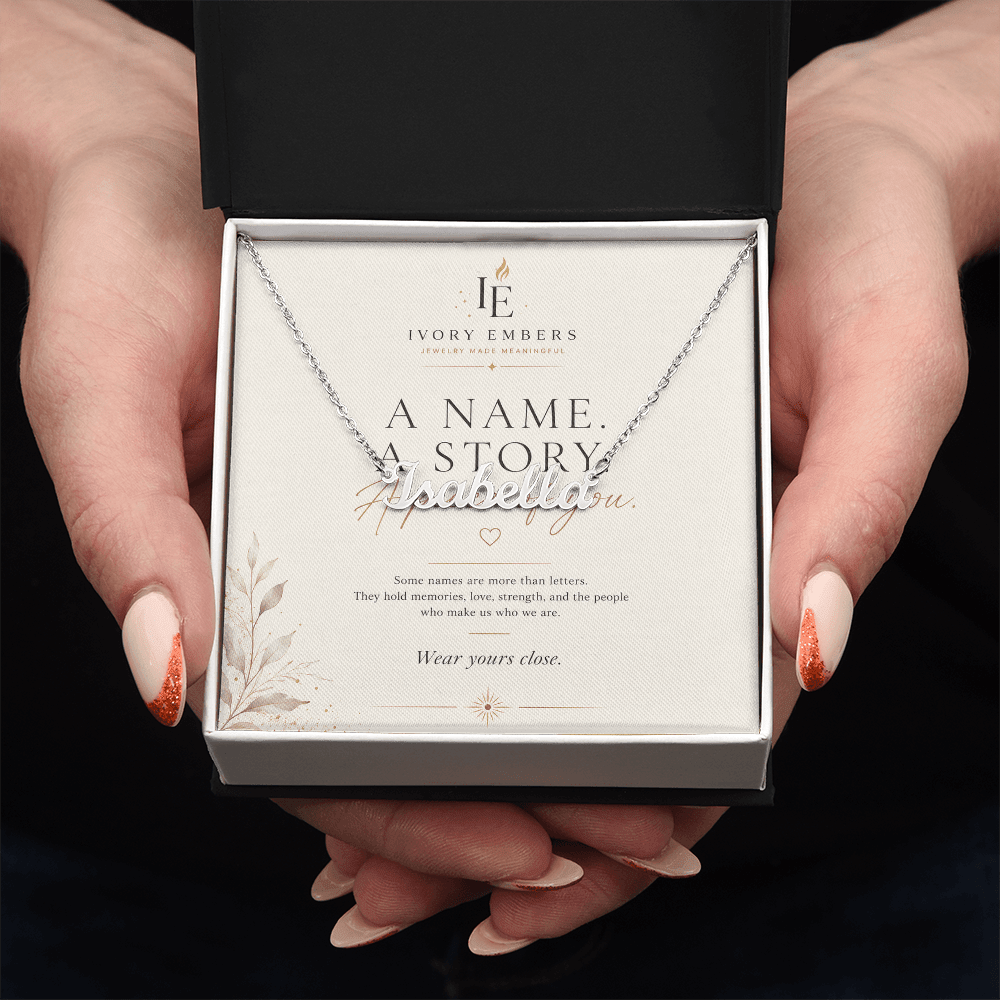 The Signature Name Necklace - Ivory Embers