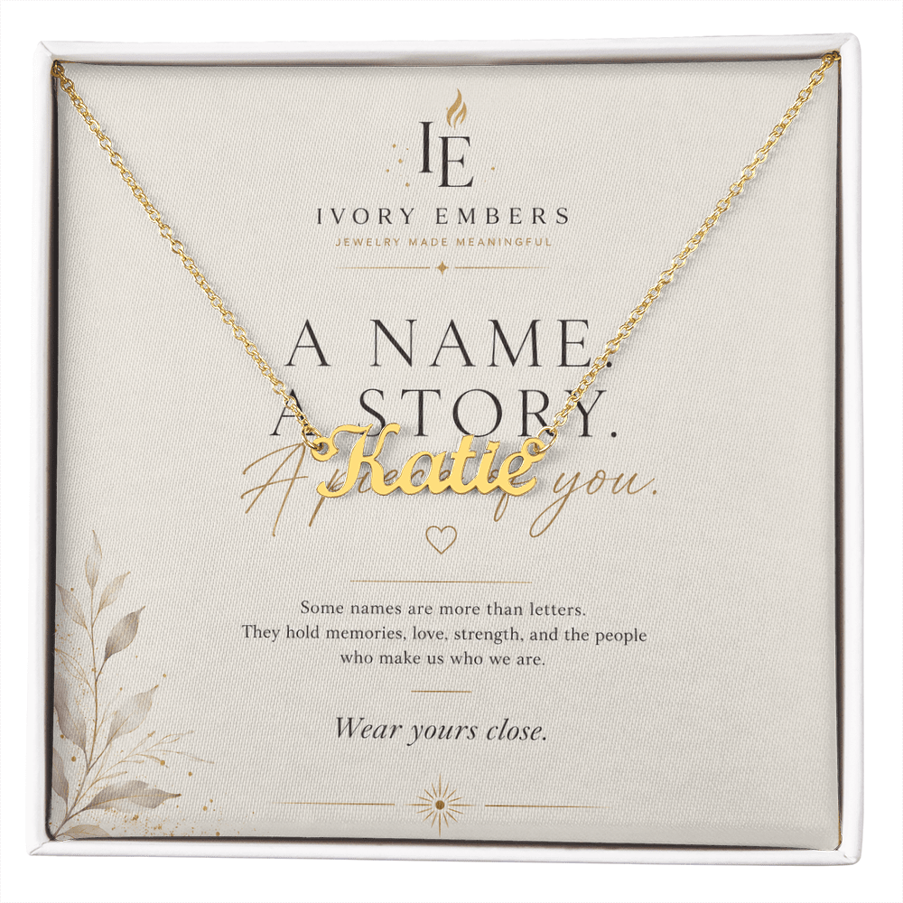 The Signature Name Necklace - Ivory Embers
