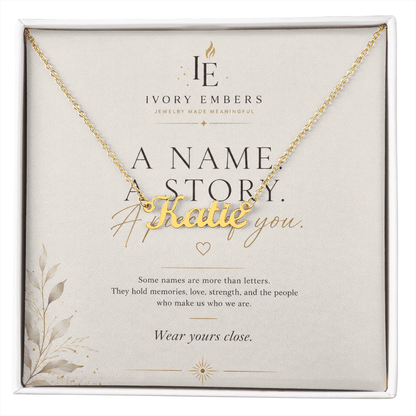 The Signature Name Necklace - Ivory Embers