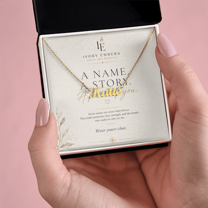 The Signature Name Necklace - Ivory Embers