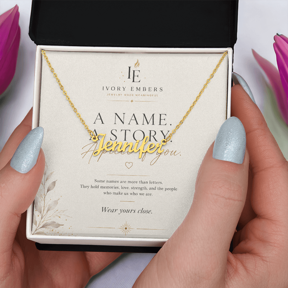 The Signature Name Necklace - Ivory Embers