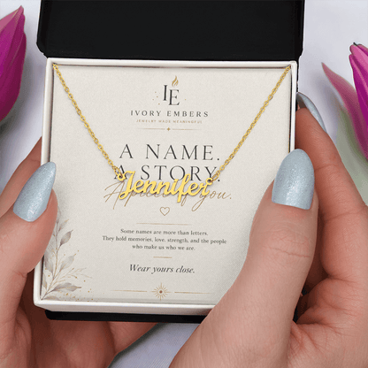 The Signature Name Necklace - Ivory Embers