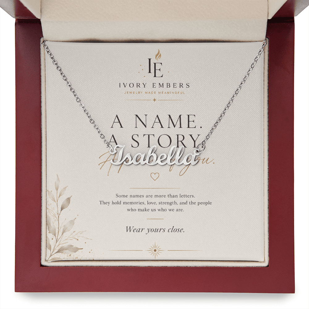 The Signature Name Necklace - Ivory Embers