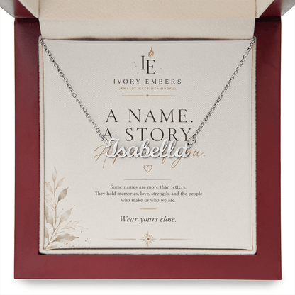 The Signature Name Necklace - Ivory Embers