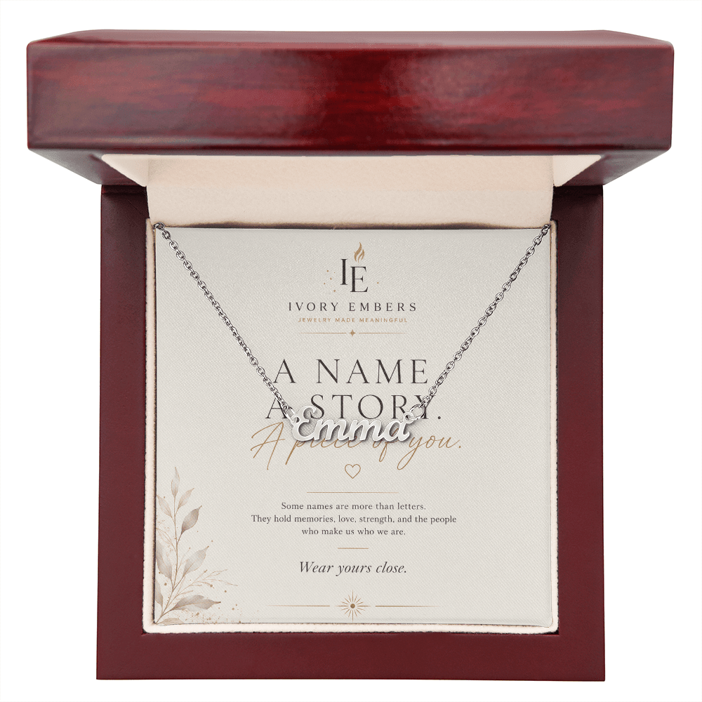 The Signature Name Necklace - Ivory Embers