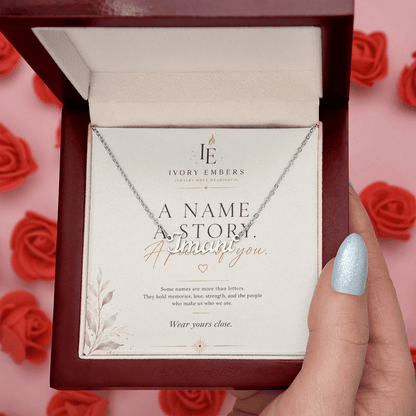The Signature Name Necklace - Ivory Embers