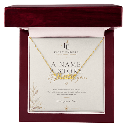 The Signature Name Necklace - Ivory Embers
