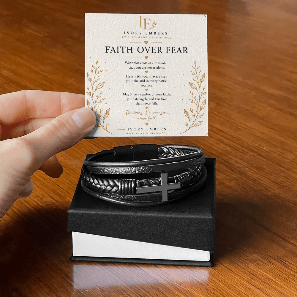 Faith Over Fear Bracelet - Ivory Embers