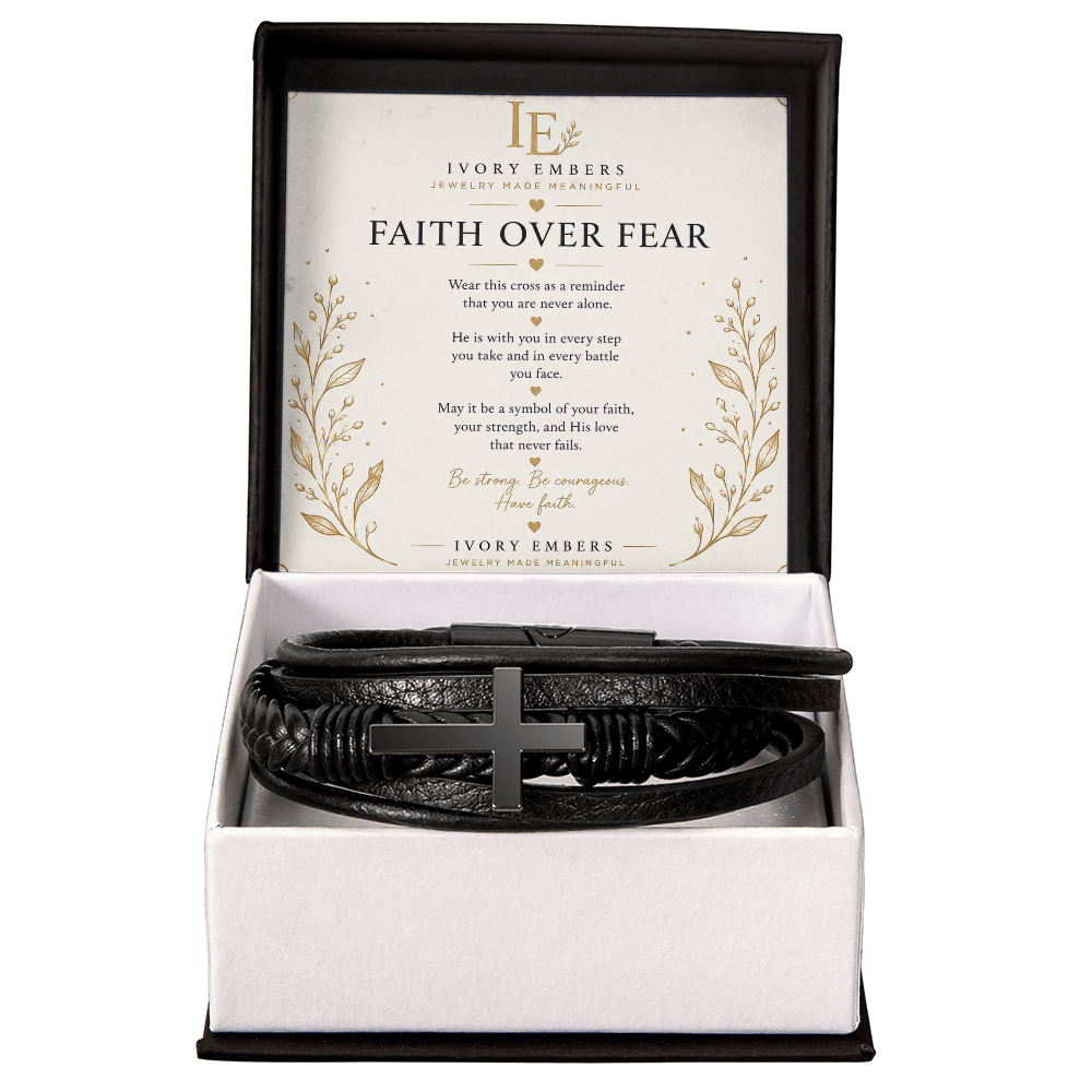 Faith Over Fear Bracelet - Ivory Embers