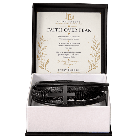Faith Over Fear Bracelet - Ivory Embers