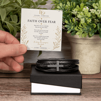 Faith Over Fear Bracelet - Ivory Embers
