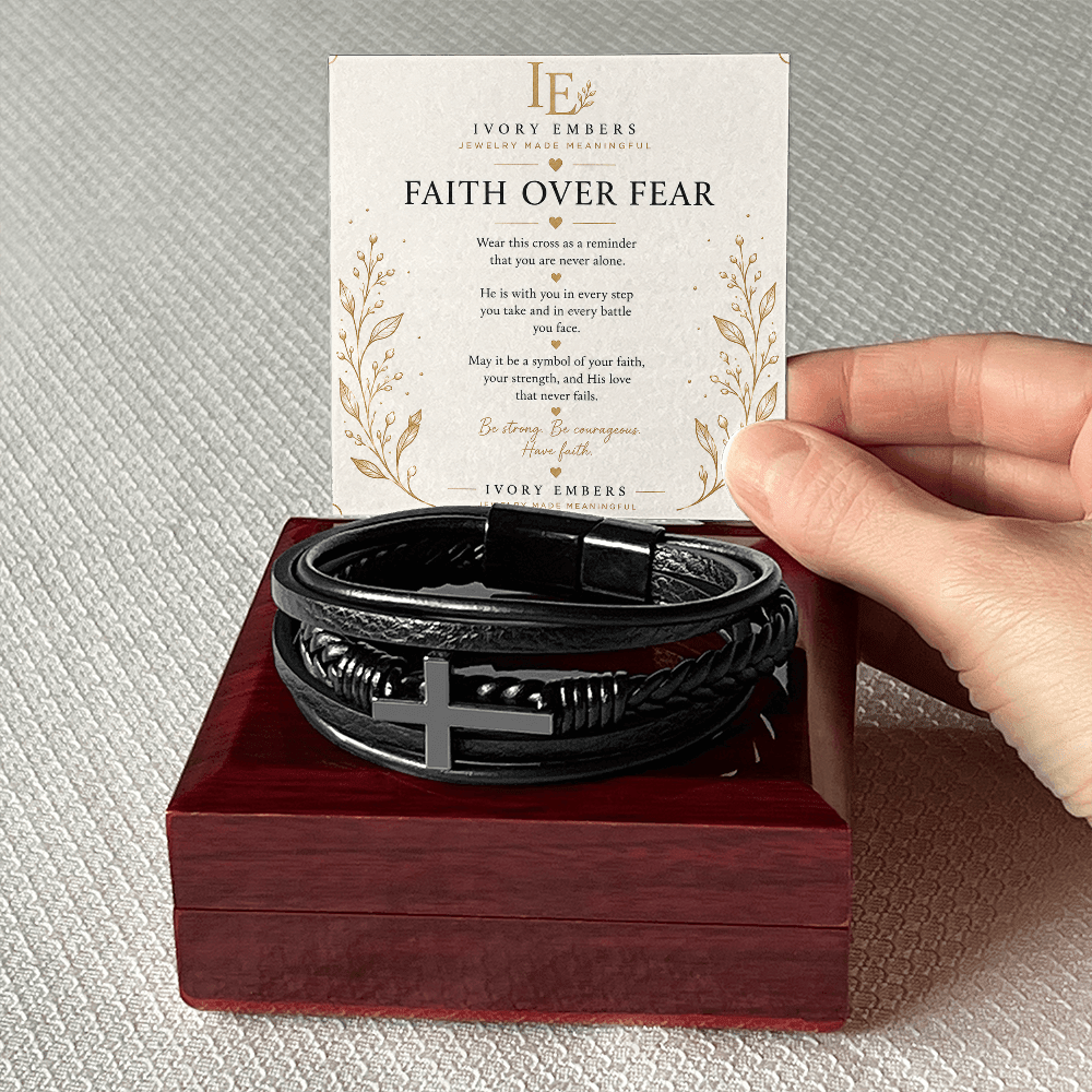 Faith Over Fear Bracelet - Ivory Embers