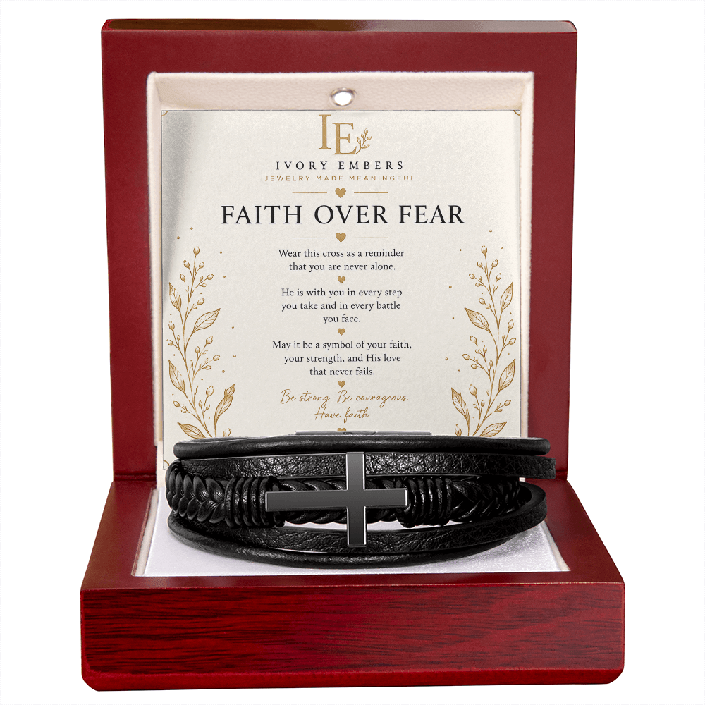 Faith Over Fear Bracelet - Ivory Embers