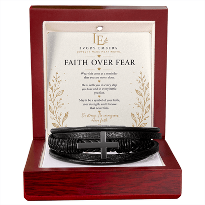 Faith Over Fear Bracelet - Ivory Embers