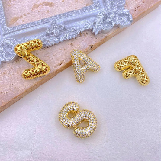 EmberLuxe "Glimmer" Bubble letter Pendant (V - Z) - Ivory Embers